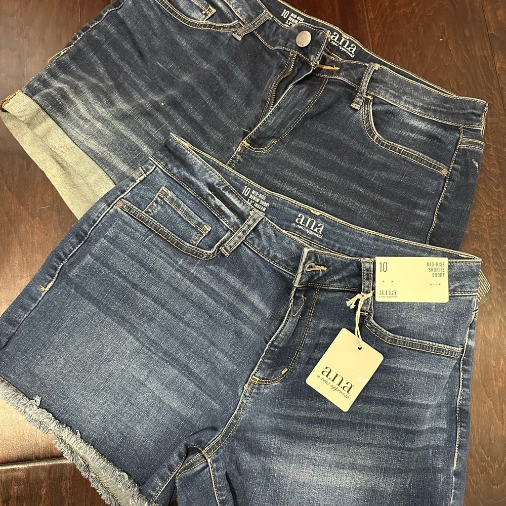 Ana Blue Denim Shorts Set Women’s Size 10